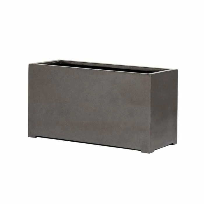 80cm Metallic Grey Polystone Trough Planter 5 80cm Metallic Grey Polystone Trough Planter - Image 3