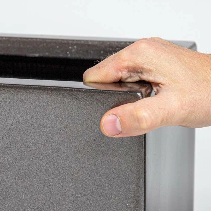 80cm Metallic Grey Polystone Trough Planter 4 80cm Metallic Grey Polystone Trough Planter - Image 2