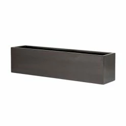 150cm Metallic Grey Polystone Low Trough Planter -Plants outlet store PP40977 add image 1 be8a