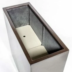 100cm Metallic Grey Polystone High Trough Planter 13 100cm Metallic Grey Polystone High Trough Planter -Plants outlet store PP40987 add image 3 3cab