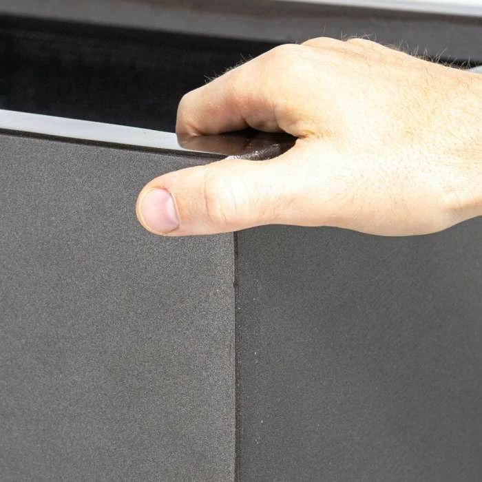 80cm Metallic Grey Polystone High Trough Planter 4 80cm Metallic Grey Polystone High Trough Planter - Image 2