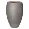 84cm Capi Nature Rib NL Elegant Deluxe Vase Planter In Grey -Plants outlet store PP4642MGRY main image 81c0