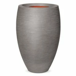 84cm Capi Nature Rib NL Elegant Deluxe Vase Planter In Grey
