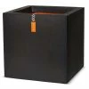 50cm Capi Urban NL Smooth Planter Square Large In Black -Plants outlet store PP4689BLK main image 44a5
