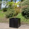 H75cm Jumbo Stone Composite Cube Planter In Black -Plants outlet store PP5020BJ main image 714c