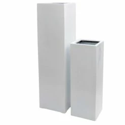 H1m Large Stone Composite High Cube Planter In White 7 H1m Large Stone Composite High Cube Planter In White -Plants outlet store PP5021WL add image 2 9eb3