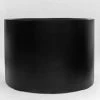 1m Jumbo Stone Composite Low Cylinder Planter In Black