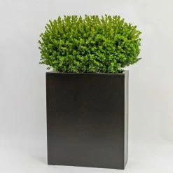 H72cm Large Polystone Tall Trough Planter In Black