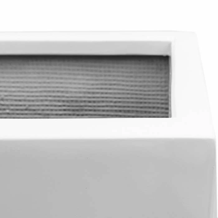 H72cm Large Stone Composite Tall Trough Planter In White 4 H72cm Large Stone Composite Tall Trough Planter In White - Image 2