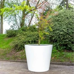 H73cm Large Classic Stone Composite Planter In White -Plants outlet store PP5024WL add image 2 9415
