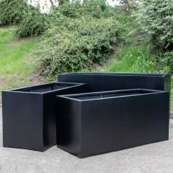 1.2m XL Stone Composite Trough Planter In Black -Plants outlet store PP5025BXL add image 2 1273