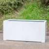 1.2m Large Stone Composite Trough Planter In White -Plants outlet store PP5025WL main image 4f37