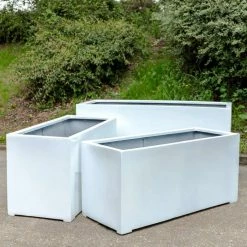 1.2m XL Stone Composite Trough Planter In White -Plants outlet store PP5025WXL add image 4 9c10