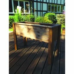 Charles Taylor 109cm Large Raised Redwood Trough Planter