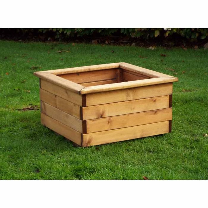 Charles Taylor 52cm Extra Large Square Planter Redwood 3 Charles Taylor 52cm Extra Large Square Planter Redwood
