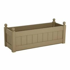 W86cm Classic Trough Planter In Nutmeg