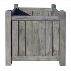 48.5cm Alderley Grey Square Hardwood Planter Planter By Rowlinson® -Plants outlet store PP6085 add image 1 fca5