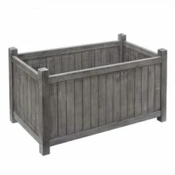80cm Alderley Grey Rectangular Hardwood Planter By Rowlinson® -Plants outlet store PP6086 add image 1 871d