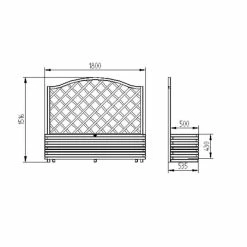 6ft Wooden Venice Trough And Trellis Planter -Plants outlet store PP6091 add image 3 6a34