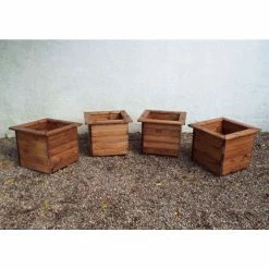 Charles Taylor Wooden Garden Set Of 4 47cm X 38.5cm Square Planters 7 Charles Taylor Wooden Garden Set Of 4 47cm X 38.5cm Square Planters -Plants outlet store PP6094 add image 1 f38a