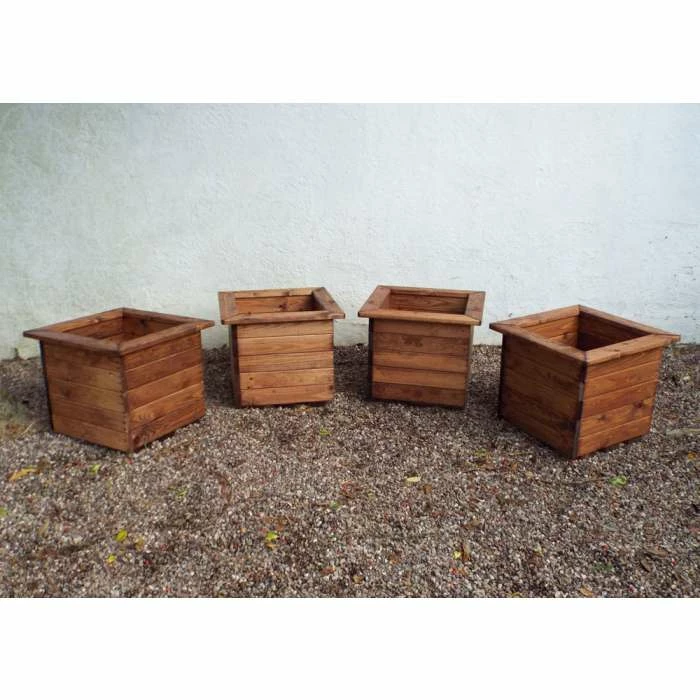 Charles Taylor Wooden Garden Set Of 4 47cm X 38.5cm Square Planters 5 Charles Taylor Wooden Garden Set Of 4 47cm X 38.5cm Square Planters - Image 3