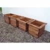 Charles Taylor Wooden Garden Set Of 4 47cm X 38.5cm Square Planters -Plants outlet store PP6094 main image 28d0