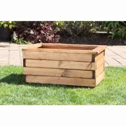 Charles Taylor Wooden Garden Set Of 4 57cm X 31.5cm Trough Planters -Plants outlet store PP6095 rollover image 9260