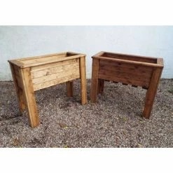Charles Taylor Wooden Garden Set Of 2 82cm X 72cm Raised Wiltshire Troughs -Plants outlet store PP6099 add image 1 80d0