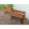 Charles Taylor Wooden Garden Set Of 2 82cm X 72cm Raised Wiltshire Troughs -Plants outlet store PP6099 main image 0bb4