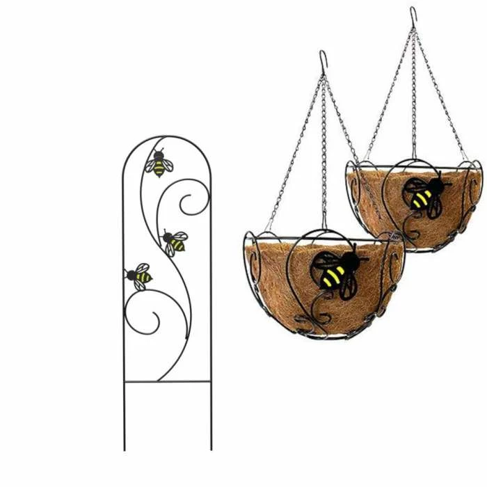 Bee-Conscious Hanging Basket Twin-Pack And Trellis Pot 3 Bee-Conscious Hanging Basket Twin-Pack And Trellis Pot