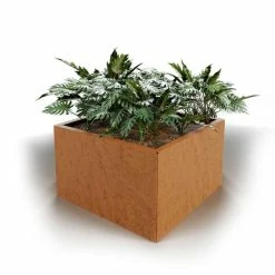 60cm Weathering Steel Square Planter Box By Straightcurve 5 60cm Weathering Steel Square Planter Box By Straightcurve -Plants outlet store PP6121 2a22