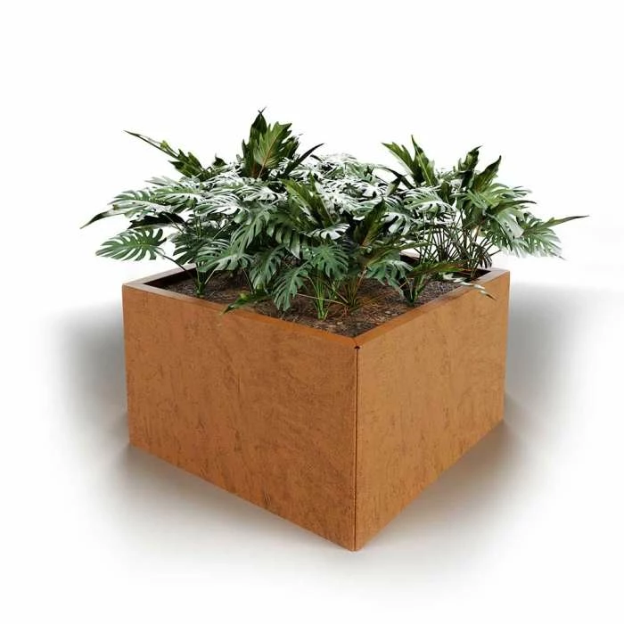 60cm Weathering Steel Square Planter Box By Straightcurve 4 60cm Weathering Steel Square Planter Box By Straightcurve - Image 2