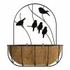 Black 41cm Perching Birds Wall Planter With Coco Liner Twin Pack -Plants outlet store PP668 1 e1dc
