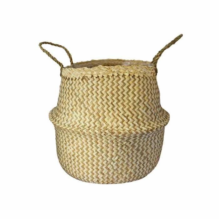 35cm Seagrass Chevron Lined Planter Basket 5 35cm Seagrass Chevron Lined Planter Basket - Image 3