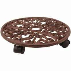 Cast Iron Round Pot Mover /Trolley - 34.5cm (1ft 1 In)