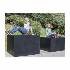85cm Titanic Black Polystone Cube Planter 12 85cm Titanic Black Polystone Cube Planter -Plants outlet store PP7758 add image 3 6873