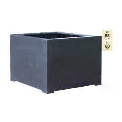 85cm Titanic Black Polystone Cube Planter 15 85cm Titanic Black Polystone Cube Planter -Plants outlet store PP7758 main image e817