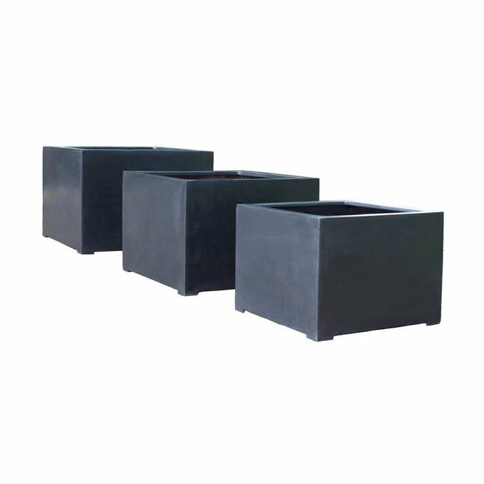 70cm Titanic Black Polystone Cube Planter 9 70cm Titanic Black Polystone Cube Planter - Image 7