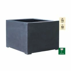 70cm Titanic Black Polystone Cube Planter 18 70cm Titanic Black Polystone Cube Planter -Plants outlet store PP7759 add image 6 a4b2