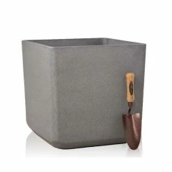 H48cm Volcanic Grey Square Planter - By Primrose™ 7 H48cm Volcanic Grey Square Planter - By Primrose™ -Plants outlet store PP7779 main image dc5f