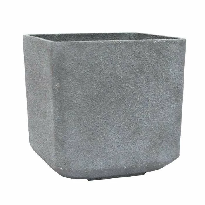 H43cm Volcanic Grey Square Planter - By Primrose™ 4 H43cm Volcanic Grey Square Planter - By Primrose™ - Image 2