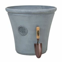 H50cm Continental Grey Round Tuscan Planter - By Primrose™ -Plants outlet store PP7790 add image 1 dbac