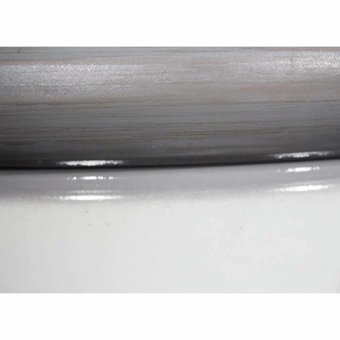 56cm Tuscan Round Planter In White With Grey 8 56cm Tuscan Round Planter In White With Grey - Image 6