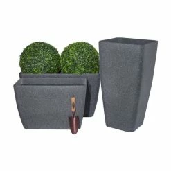 75cm Stone Effect Trough In Baltic Grey - By Primrose™ -Plants outlet store PP7860 add image 4 0bdf