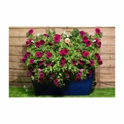 59cm Royal Blue Glaze Effect Trough Planter - By Primrose™ -Plants outlet store PP7864 add image 2 3d61