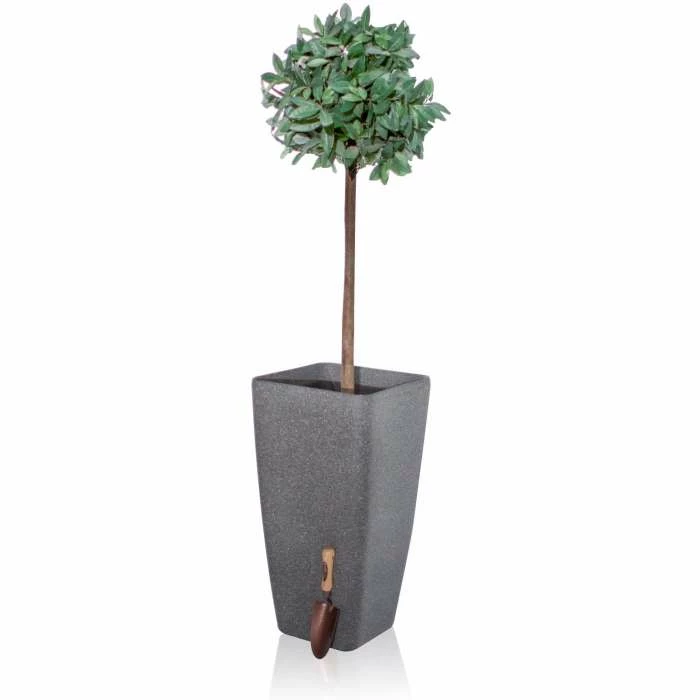 76cm Baltic Grey Stone Effect Flared Square Planter - By Primrose™ 3 76cm Baltic Grey Stone Effect Flared Square Planter - By Primrose™