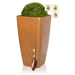 76cm Aged Rust Flared Square Planter - By Primrose™ -Plants outlet store PP7871 main image 111d