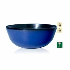 55cm Royal Blue Glaze Effect Bowl Planter - By Primrose™ -Plants outlet store PP7878 add image 4 761d