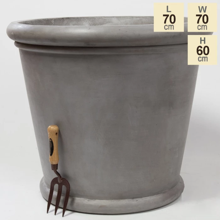 60cm Classic Rim Concrete Round Planter - Large 8 60cm Classic Rim Concrete Round Planter - Large - Image 6