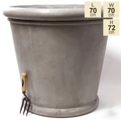 72cm Classic Rim Concrete Round Planter - Extra Large -Plants outlet store PP7955 main image 60b2
